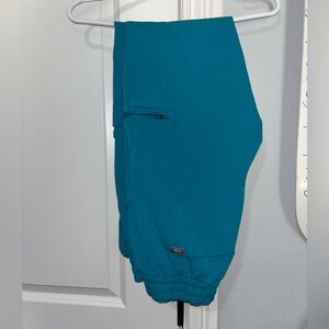 Figs Women’s Teal High Waisted Dowa Scrub Pants